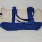 Disney Mickey Mouse Canvas Tote Bag Large Blue White Beach Shoulder Bag Logo