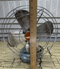 Vtg Antique Zero Model 1265r Metal Desk Fan 10  Blade Retro Mcm Rare Prop As Is