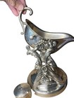 Victorian Silverplate Sauce Boat With Ornate Stand And Removable Base