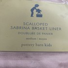 4 Pottery Barn Kids Scalloped Sabrina Basket Liners Pink Medium 100  Cotton New