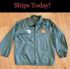 Vintage Fishing Jacket Jc Penney Fashion Ohio Patch Waterproof Button Up
