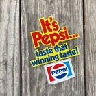 25 Vintage 1970 s It s Pepsi Door Decal Sticker  taste That Winning Taste  Soda