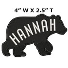 Bear Patch Custom Your Name Personalized Name Tag Embroidered Iron-on Applique