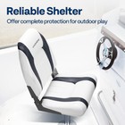 Folding Boat Seats 2 Pack 24   High Back Waterproof Marine Fishing Seat W screws