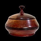 Hand Turned Wood Bowl   Trinket Box With Lid - Lidded Bowl Multi Color