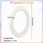 Clear Floral Tape  2 Rolls 0 6 Cm X 66 M  roll   10 4  diameter   Clear 