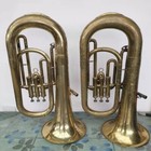 1980 Vintage Brass Baritone Tenor Horn W  Mouthpiece Carry Case Hsinghai Nice
