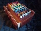 Wooden Thread Box With Drawer And Display Pegs Vintage With 50 Spools Of Thread
