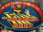 Vtg Antique 1930s Day Old Reading Beer Metal Serving Tray Great Graphics 