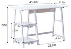 White Desk Home Office Computer Table Modern Simple Student Study Laptop Writing