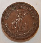 1863  Civil War Token  165-ez-1a - Yankee Robinson - Cincinnati  Ohio- Storecard
