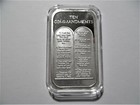 1oz 10 Ten Commandments  999 Silver Bar   Sealed In A Hard Plastic Air-tite Case