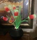 Vintage Flower   Butterfly Fiber Optic Lamp