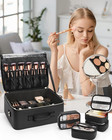 Relavel Extra Large Makeup Case Professional Cosmetic Storage Organizer Box Brus