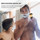 Male Shaving Brush With Wooden Handle Reusable Beard And Mustache Care