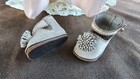Handmade 24    Antique Doll Dress Set     Dress  Bonnet  Muff  Shoes   Stockings