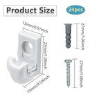 24 Pack White Down Wall Clip Closet Shelves Clips Wire Shelf Medium  24 Pack 