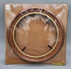 Lynette Decor Plate Frame Brown Wood resin  With Gold Trim Fits 8 5-9 5  Plates