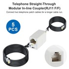 5 Pack Rj11 Coupler Connectors Telephone Line Connector Phone Cord Adapter Rj   