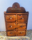 Antique Spice Cabinet Apothecary With Drawers Wooden Wall Cabinet Handmade