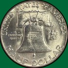 1956 Franklin Half Dollar Brilliant Uncirculated Bu Coin  47351