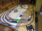 Reconditioned Complete Ho Dc 2-train 4x8 Layout Set Atlas W structures  Poles 40