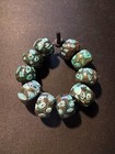 10 Millefiori Glass Trade Beads -   b1170  Handmade Rare - 15x20mm