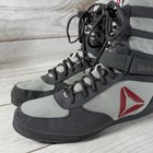 Reebok Boxing Buck Boot Gray Silver Red Men   s Size 11 High Top Shoes Cn2277