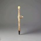 Antique Chinese Carved And Engraved Pipe Decoration  Bone