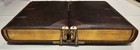 Antique Photo Album Leather Gilded Edges Cabinet Cards Center Open 60 Photo Rare