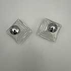 Vintage Irice Salt And Pepper Shakers Art Deco Glass Pyramid Set Mini Mcm