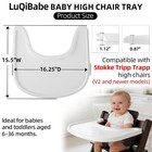 Stokke Tripp Trapp High Chair Tray  Food-safe  Strong Suction  White