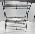  3 Tier Record  Lp Book Rack Plant Stand 28 h Vintage Mcm  Metal Iron Wire