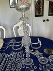 Crystal Glass Chandelier -parts For Reconstruction - 5 Arms   Lot Of Pieces