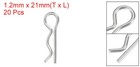 20pcs Hitch Pin Clip 1 2mm X 21mm 304 Stainless Steel Retaining R Clip Silver