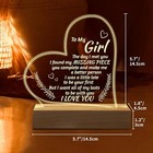 I Love You Gift For Girlfriend     Led Engraved Night Light  Cute Romantic Present