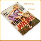 Vintage Tin Sign For Garage Retro Decor Metal Poster Pinup Girl Plaque