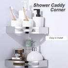 Wall Mounted Bathroom Shower Caddies Stainless Steel Corner Storage Shelves In C