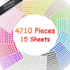 Tidponra 4170 Pcs 6 Sizes Self 6 Sizes 3mm 4mm 5mm 6mm 8mm 10mm   15 Colors 