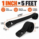4 Pack Tie Down Straps 5ft X 1  Lashing Straps With Adjustable Buckle Heavy Duty