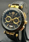 Vintage Versace Chronograph Black Dial Men s Wrist Watch