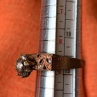 Ancient Roman Carnelian Cabochon Ring Bronze Gemstone Ring Authentic Artifact