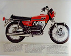 1975 Yamaha Rd350b 4-page Brochure-vintage Street Lit-11035-03-01 Rd 350