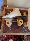 Vintage Riedell Gold Star Roller Skates Size B 5-8 Split   sure-grip Classic Plate