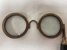 Vintage Brass Lorgnette Double Magnifying Glass Reading Spectacles Black Handle