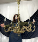Restored Antique Vtg Bronze Rococo Chandelier Victorian Ornate Art Nouveau  Deco