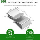 100 Pcs Trailer Frame Wire Clips  0 72  18mm Steel Trailer Wiring Clips 100 Pcs