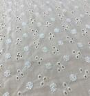 53  Wide Cotton Fabric Embroidered Flowers Eyelet Cotton Lace Fabric By The Yard