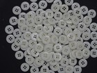 Gross Lot Of 144 Vintage White 4-hole Shirt Buttons 14mm B24-11