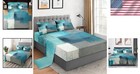 Vibrant Twin Size 3-piece Bedding Set With 14-inch Deep Pocket - Turquoise Grey